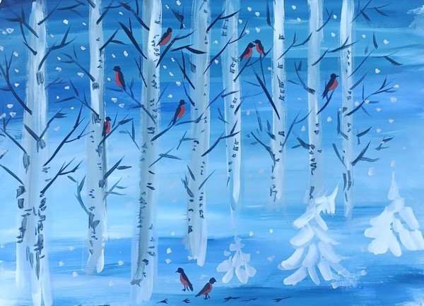 Виртуальная выставка «Березки в снегу»