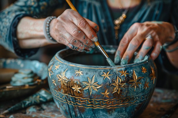 Роспись овала и шкатулки «Ванна»