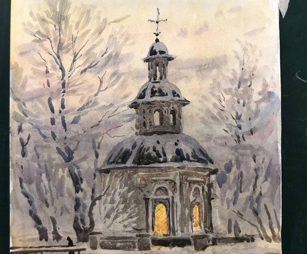 Мастер-класс «Зимний пейзаж»