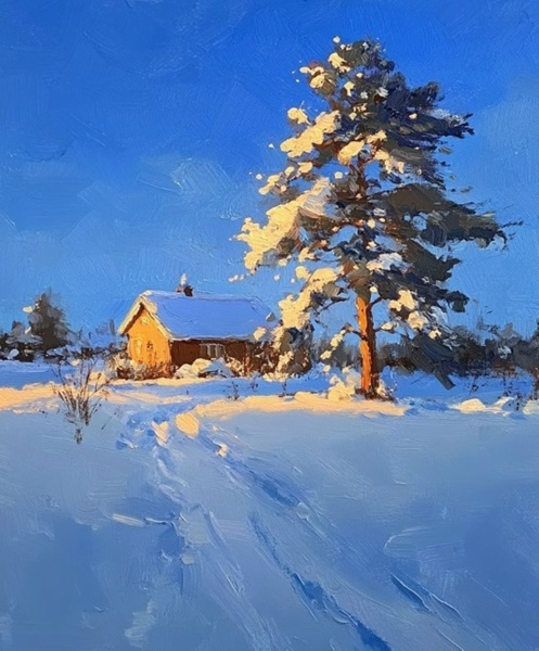 6.02 в 18.30 Мастер-класс "Мороз и солнце", масло.