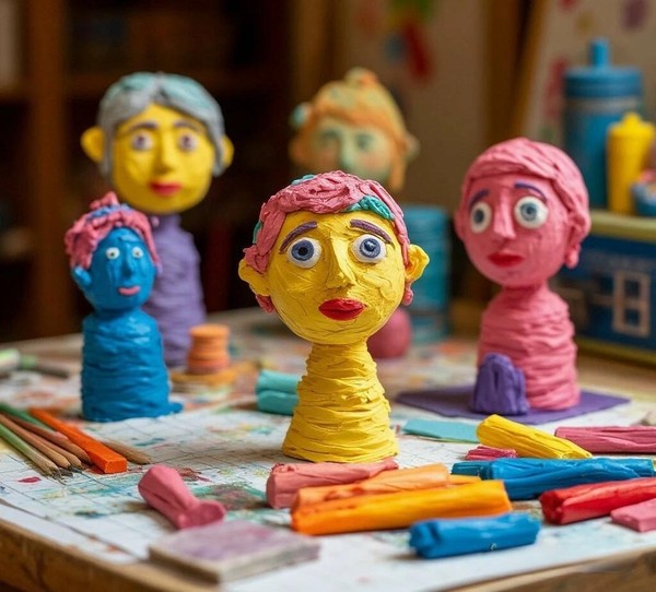 Мастер-класс «Портрет из воздушного пластилина»