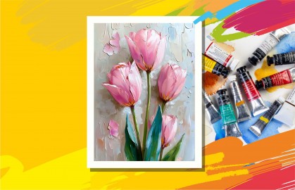 Мастер-класс по живописи «Тюльпаны»