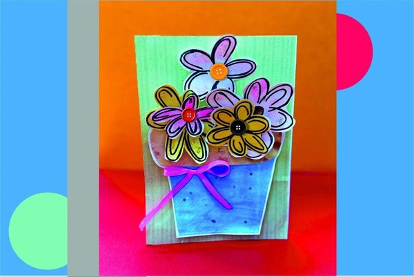 Объемная открытка к 8 Марта: волшебство своими руками