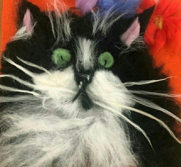 Мастер-класс по шерстяной акварели «Портрет кота»