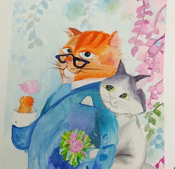 Выставка детского рисунка «День кошек»