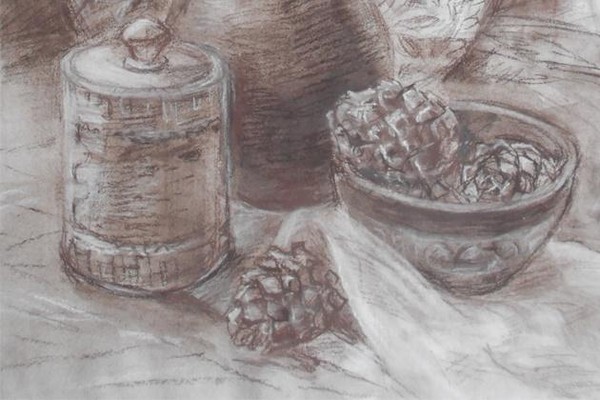 Мастер-класс «Зарисовки старинных предметов быта соусом»