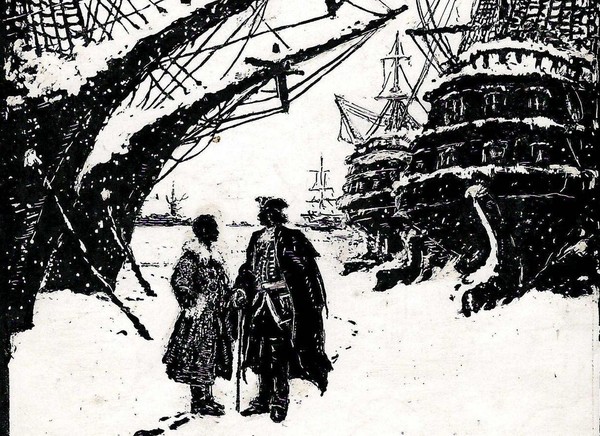 История экспоната «Иллюстрация В.В. Морозова к роману «Арап Петра Великого»