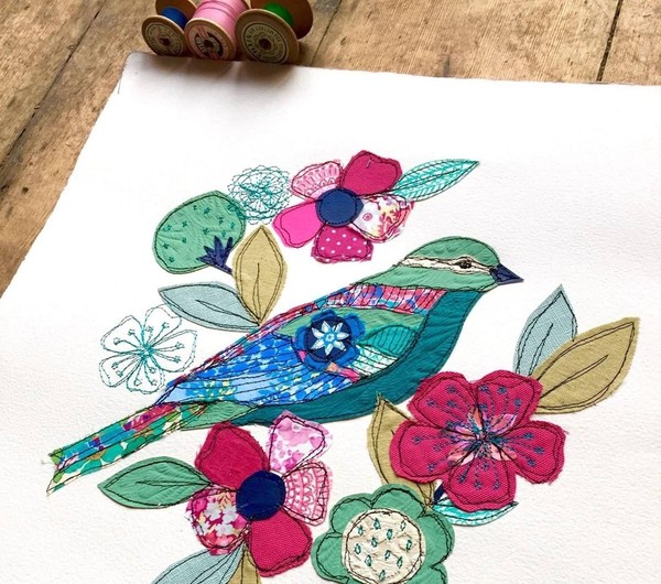 Мастер-класс «Птица. Аппликация из ткани»