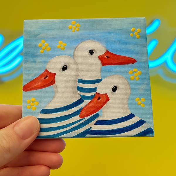 Рисование на мини - холстах