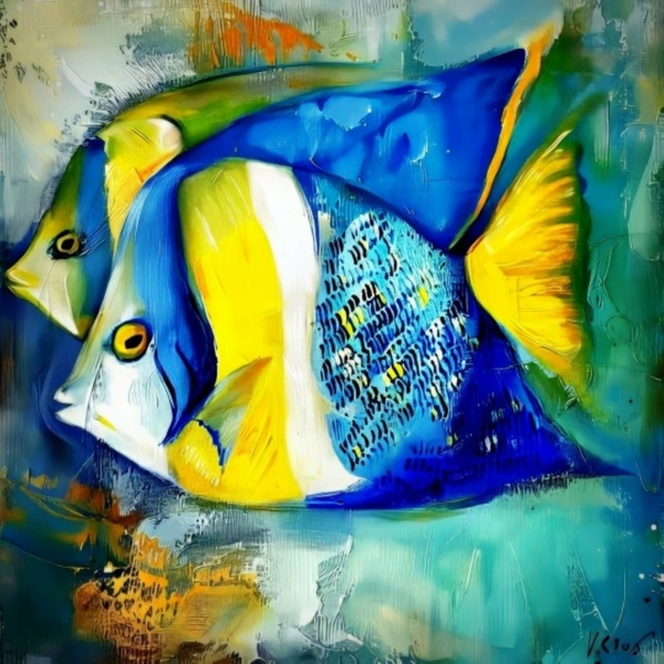 14.03 в 14.00 Мастер-класс для детей "Рыбы", акрил.