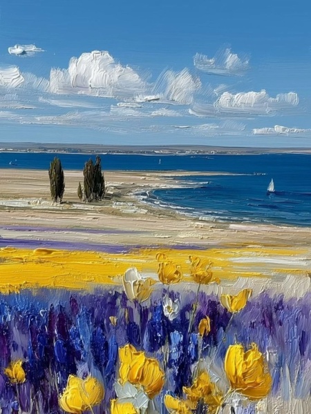 14.03 в 16.00 Мастер-класс "Летний пейзаж", масло/акрил.