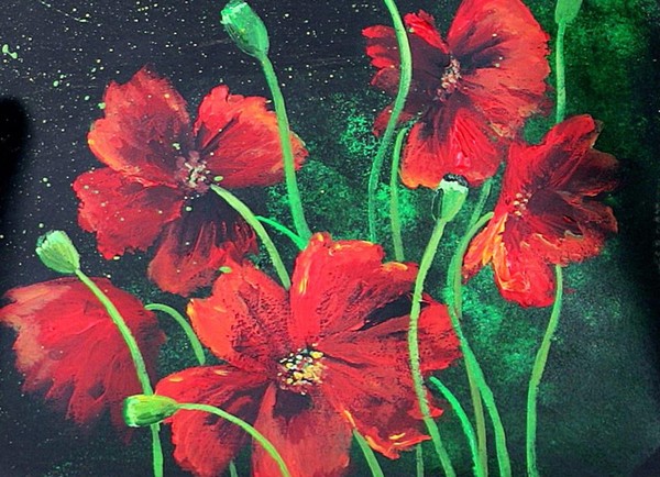 Мастер-класс «Маки. Гуашь»