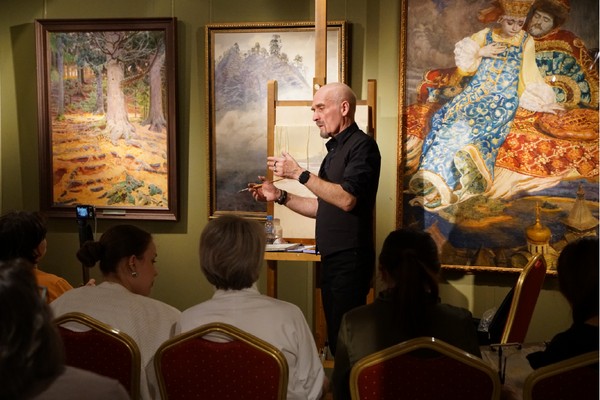 Пейзаж «Солнечный день весной» в технике многослойной акварельной живописи