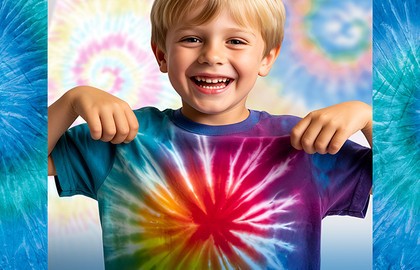 Роспись футболки в технике тай-дай