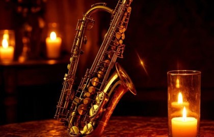 Орган и саксофон при свечах
