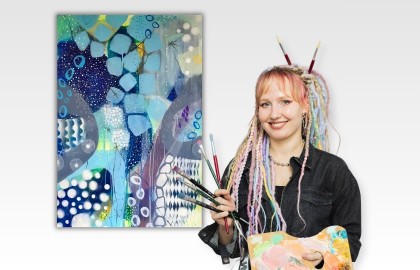 Мастер-класс по смешанной технике от Ксении Дудкиной