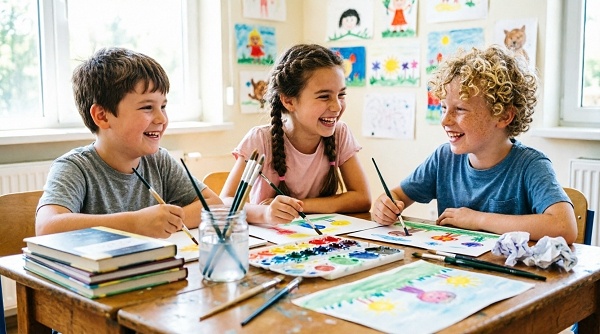 Мастер-класс по акварели с солью для детей