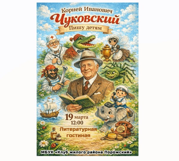 Литературная гостиная «Пишу детям» Корней Иванович Чуковский