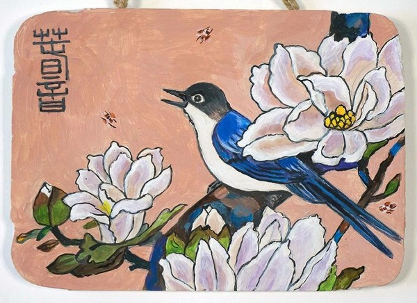 Мастер -класс «Цветы и птицы. Роспись гипсового панно в китайском стиле»