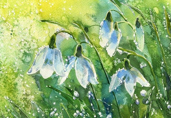 Выставка работ «Когда цветут подснежники»