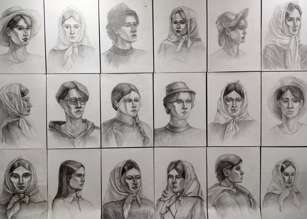 Выставка «Зарисовка головы человека»