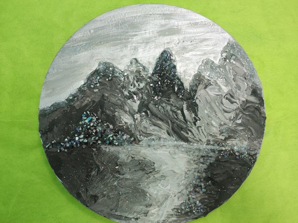 Горы на холсте. Создаём уникальную текстурную картину