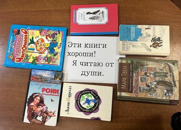 «Книги очень хороши, я читаю от души»