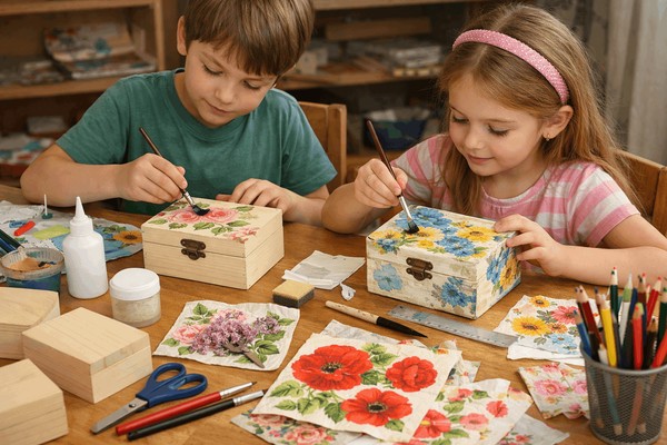 Шкатулка в технике декупаж