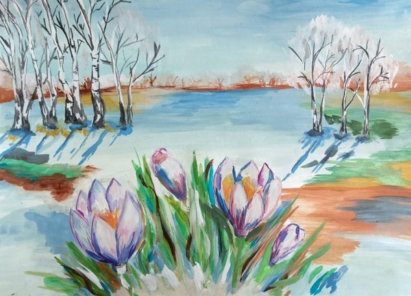 Мастер-класс «Весенний пейзаж»