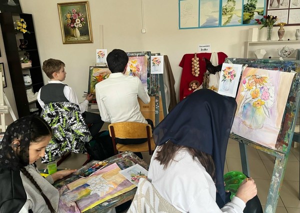 Мастер-класс по живописи на тему «Натюрморт с цветами»