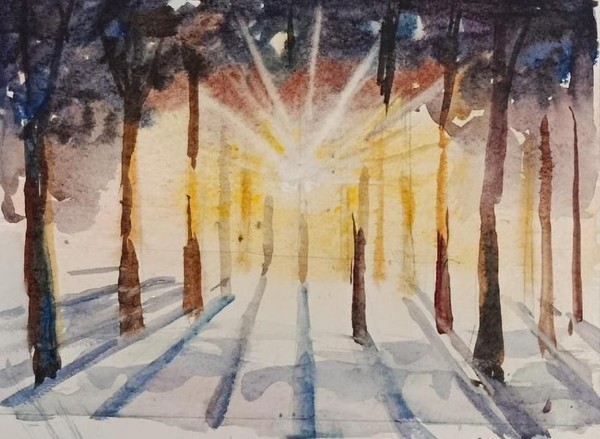 Мастер-класс по акварельной живописи <Солнце в акварели>