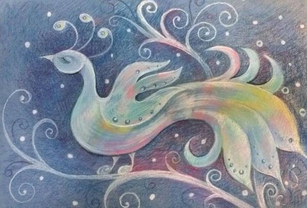 Мастер-класс «Сказочная птица. Пастель»