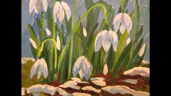 «Подснежники»–мастер-класс по живописи