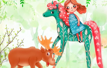 «Зелёная лошадь» или «Вежливый лось» – сказки с Люсей Вороной