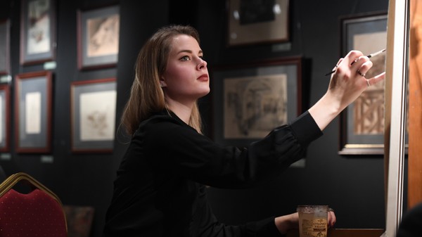 Портрет в технике многослойной акварельной живописи