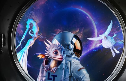 Лунозавр в космосе