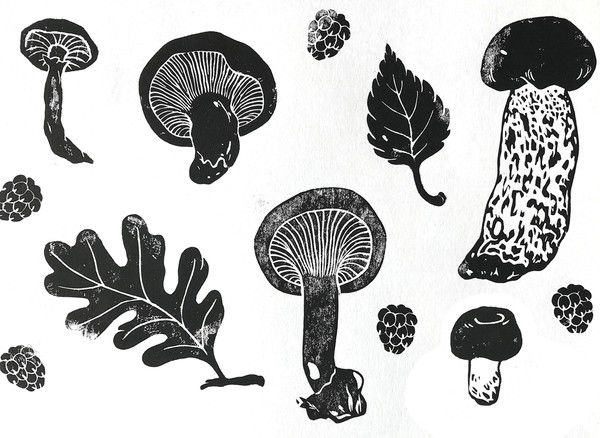 Мастер-класс по линогравюре «Ягоды и растения»