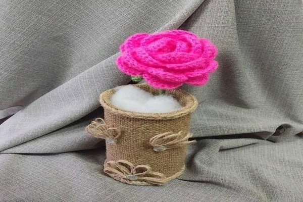 Мастер-класс «Вязаная розочка»