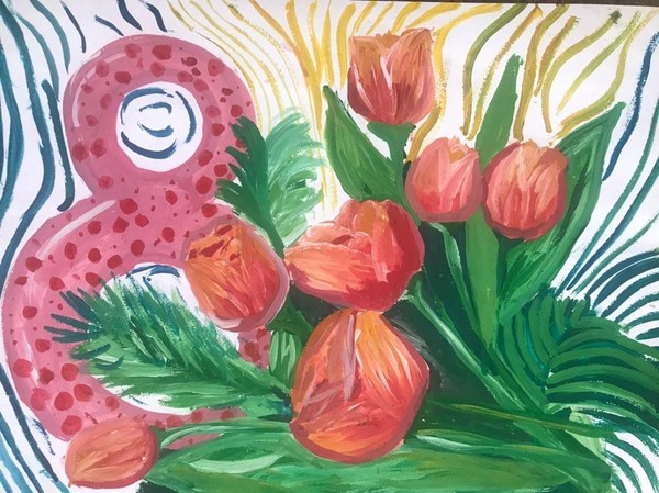 Выставка рисунков посвященная 8 марта «Весеннее вдохновение»