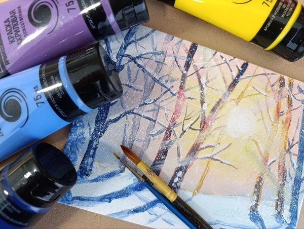 Мастер-класс «Зимний пейзаж»