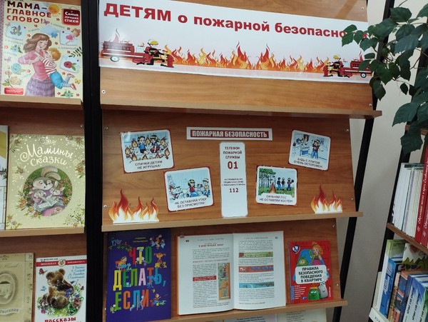 Выставка-предупреждение «Детям о пожарной безопасности»