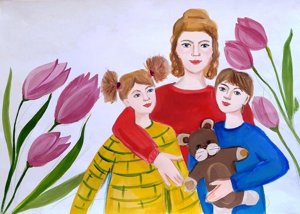 Открытие выставки, приуроченной к Международному женскому дню «Любимой мамочке»