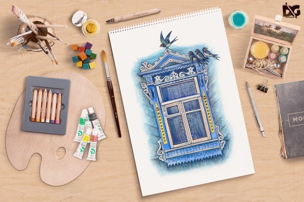 Интерактивное занятие «Смешанная техника. Оконце»