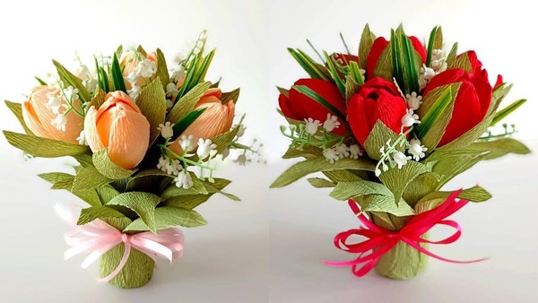 Мастер класс Букет тюльпанов