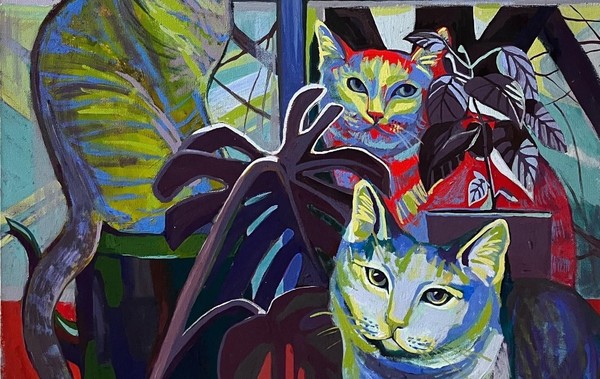 Художественная выставка «Кошки и окошки»