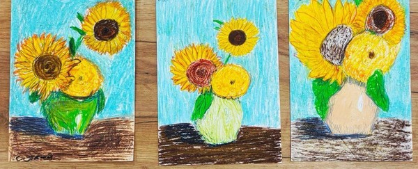 Мастер-класс «Три подсолнуха Ван Гога»