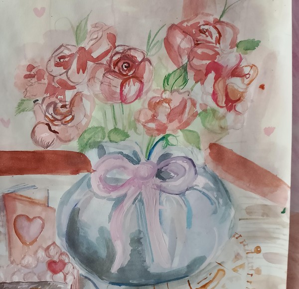 Выставка детского рисунка, посвящённая 8 марта