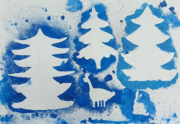 Выставка ребят развивающего отделения 6-10 лет «Зимняя сказка»