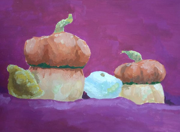 Выставка работ «Натюрморт с тыквами»