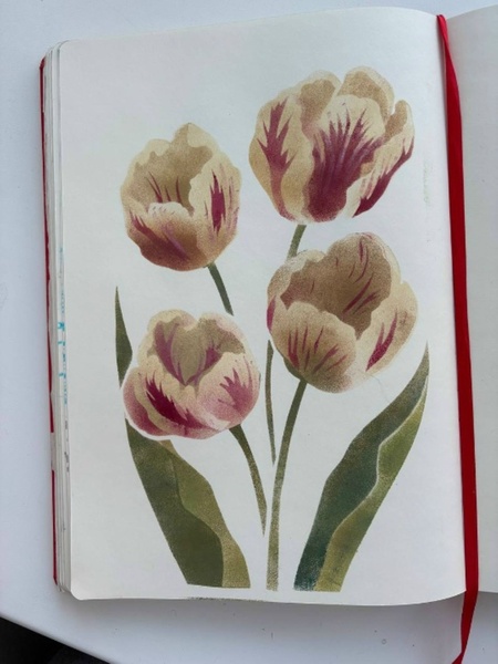 8.03 в 17.00 Мастер-класс "Техника трафарета. Цветы", акрил.